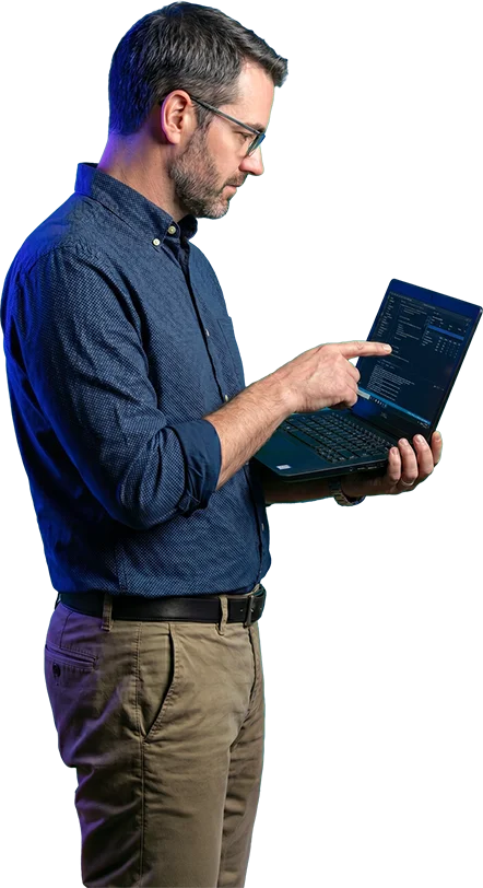 Security engineer fixing hacked server